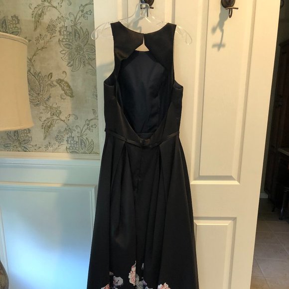 Blush Gown, Size 12, Black Navy Multi - Picture 3 of 7